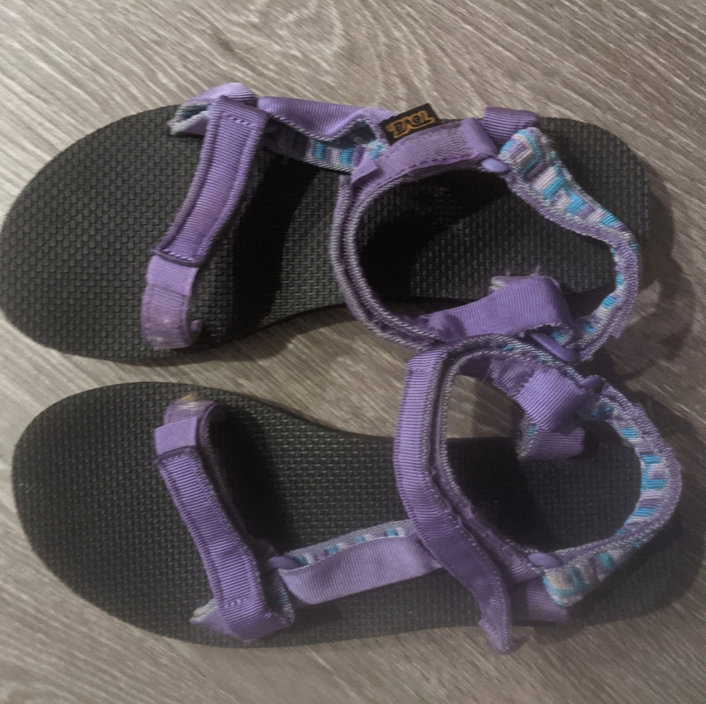 Purple tevas thin soles